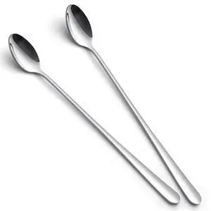 Ice Tea Spoons, 9-Inch Long Handle Spoons, Stirring Spoon for Ice Cream, Cocktail, Coffee, Tea, Milkshake, 2 PCS Ice Tea Spoons, 9-Inch Long Handle Spoons, Stirring Spoon for Ice Cream, Cocktail, Coffee, Tea, Milkshake, 2 PCS