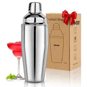 Cocktail Shaker 24oz Martini Shaker Drink Shaker Bar tools with Built-In Strainer for Bartender, Professional 18/8 Stainless Steel Margarita Mixer for Mixed Drinks Cocktail Shaker 24oz Martini Shaker Drink Shaker Bar tools with Built-In Strainer for Bartender, Professional 18/8 Stainless Steel Margarita Mixer for Mixed Drinks