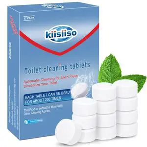 Toilet Bowl Cleaners Tablets(12 Pack), Household Lime Rust Removers, Automatic Toilet Tank Cleaner, with Sustained Release Technology for Bathroom Cleaners Toilet Bowl Cleaners Tablets(12 Pack), Household Lime Rust Removers, Automatic Toilet Tank Cleaner, with Sustained Release Technology for Bathroom Cleaners