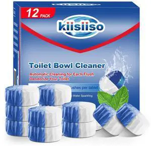 Toilet Bowl Cleaner Tablets, 12 PACK Commercial Household Bathroom Cleaners, Automatic Toilet Tank Cleaners Deodorizers Toilet Bowl Cleaner Tablets, 12 PACK Commercial Household Bathroom Cleaners, Automatic Toilet Tank Cleaners Deodorizers