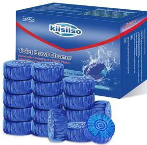 Toilet Bowl Cleaner Blue Tablets 18 Pack, Slow-Dissolving Automatic Bowl & Tank Cleaner, Septic Safe & Plumbing Friendly for Bathroom Toilet Cleaning, Prevents Tough Stains Toilet Bowl Cleaner Blue Tablets 18 Pack, Slow-Dissolving Automatic Bowl & Tank Cleaner, Septic Safe & Plumbing Friendly for Bathroom Toilet Cleaning, Prevents Tough Stains