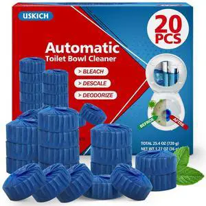 20 Pack Toilet Bowl Cleaner Tablets,Blue Automatic Toilet Tank Cleaners, Long-Lasting Household Toilet Cleaners,Toilet flush Cleaning & Deodorizer 20 Pack Toilet Bowl Cleaner Tablets,Blue Automatic Toilet Tank Cleaners, Long-Lasting Household Toilet Cleaners,Toilet flush Cleaning & Deodorizer