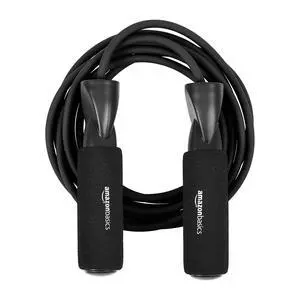 Jump Rope for Exercise, Cardio and High-Intensity Training, Lightweight with Ball-Bearing Handles, 118 Inches, Black Jump Rope for Exercise, Cardio and High-Intensity Training, Lightweight with Ball-Bearing Handles, 118 Inches, Black