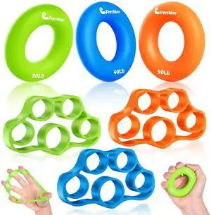 Hand Grip Strengthener, Finger Exerciser, Grip Strength Trainer (6 PCS),New Material,Forearm Grip Workout, Finger Stretcher, Relieve Wrist Pain, Carpal Tunnel, Trigger Finger, Mallet Finger and More. Hand Grip Strengthener, Finger Exerciser, Grip Strength Trainer (6 PCS),New Material,Forearm Grip Workout, Finger Stretcher, Relieve Wrist Pain, Carpal Tunnel, Trigger Finger, Mallet Finger and More.