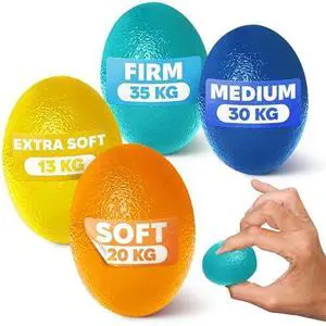 4 Pcs Squeeze Balls for Hand Therapy - 4 Resistance Levels Hand Exercise Balls for Arthritis, Pleasant to Touch & Lightweight - Physical Therapy Ball for Recovery, Stress Relief, Grip Strength, Focus 4 Pcs Squeeze Balls for Hand Therapy - 4 Resistance Levels Hand Exercise Balls for Arthritis, Pleasant to Touch & Lightweight - Physical Therapy Ball for Recovery, Stress Relief, Grip Strength, Focus