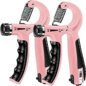 Grip Strength Trainer (2 Pack), Forearm Strengthener, Hand Grip Gripper Strengthener, Hand Strengthening Devices, Forearm Exerciser, Finger Wrist Strengthener, Exercisers Squeezers for Strength Grip Strength Trainer (2 Pack), Forearm Strengthener, Hand Grip Gripper Strengthener, Hand Strengthening Devices, Forearm Exerciser, Finger Wrist Strengthener, Exercisers Squeezers for Strength