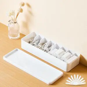 2-Pack Cord Organizer Box with Lid, 8 Compartments & Wire Ties 2-Pack Cord Organizer Box with Lid, 8 Compartments & Wire Ties