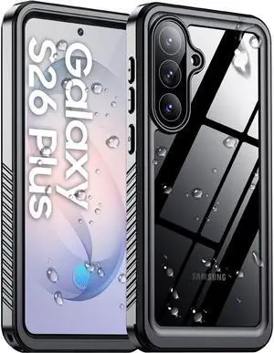 Designed for Samsung Galaxy S26 Plus Case Waterproof, Built-in Lens & Screen Protector Military Shockproof Dropproof IP68 Underwater Full Body Phone Case for Samsung Galaxy S26 Plus 6.7"-Black Designed for Samsung Galaxy S26 Plus Case Waterproof, Built-in Lens & Screen Protector Military Shockproof Dropproof IP68 Underwater Full Body Phone Case for Samsung Galaxy S26 Plus 6.7"-Black