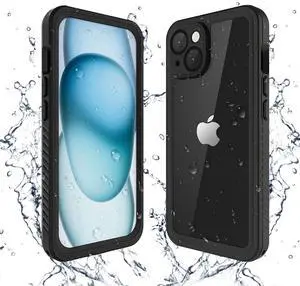for iPhone 15 Case, Waterproof Case with Built-in Screen Protector, Full Body Dustproof Shockproof Heavy Duty Tough Rugged Phone Protective Cover for iPhone 15 6.1inch Black for iPhone 15 Case, Waterproof Case with Built-in Screen Protector, Full Body Dustproof Shockproof Heavy Duty Tough Rugged Phone Protective Cover for iPhone 15 6.1inch Black
