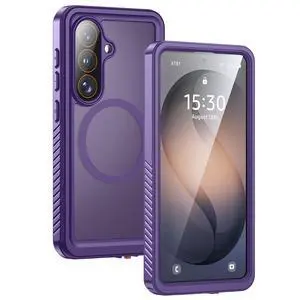 Magnetic for Samsung Galaxy S26 Phone Case, IP68 Waterproof Dustproof, Built-in Screen Protector, Rugged Full Body Shockproof Protective Cover for Galaxy S26 5G 6.3 Inch, Purple Magnetic for Samsung Galaxy S26 Phone Case, IP68 Waterproof Dustproof, Built-in Screen Protector, Rugged Full Body Shockproof Protective Cover for Galaxy S26 5G 6.3 Inch, Purple