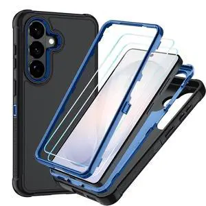 for Samsung Galaxy S26 Case with HD Screen Protector, 3-Layer Military Grade Shockproof Full Body Protection, Heavy Duty Hybrid Protective Phone Cover(Black/Navy) for Samsung Galaxy S26 Case with HD Screen Protector, 3-Layer Military Grade Shockproof Full Body Protection, Heavy Duty Hybrid Protective Phone Cover(Black/Navy)