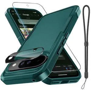 for Google Pixel 10 & Pixel10 Pro Case with Lanyard Strap,Dark Green for Google Pixel 10 & Pixel10 Pro Case with Lanyard Strap,Dark Green