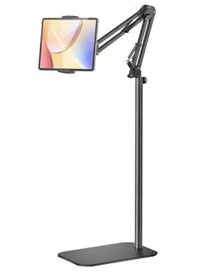 Tablet Floor Stand, Height & Angle Adjustable Metal iPad Holder Stand Tablet Floor Stand, Height & Angle Adjustable Metal iPad Holder Stand