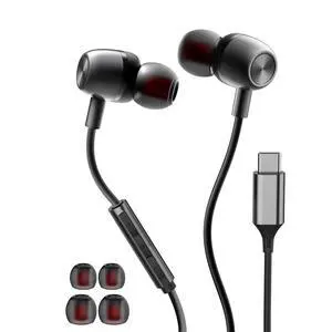 USB C Headphones Wired Earbuds for Samsung iPhone 17/16/15 Pro Max | Metal in-Ear Type C Earphone with Microphone Volume Control Bass Stereo for Samsung S26 S25 S24 S23 FE S22 S21 S20 A53 A54 USB C Headphones Wired Earbuds for Samsung iPhone 17/16/15 Pro Max | Metal in-Ear Type C Earphone with Microphone Volume Control Bass Stereo for Samsung S26 S25 S24 S23 FE S22 S21 S20 A53 A54