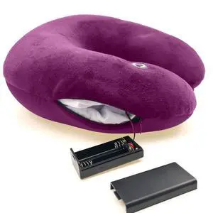 Vibrating Neck Pillow Portable Travel Neck Pillow Massage, Fuchsia | Comfortable Neck Support for Airplane, Office, Home, Best Gift for Parents Vibrating Neck Pillow Portable Travel Neck Pillow Massage, Fuchsia | Comfortable Neck Support for Airplane, Office, Home, Best Gift for Parents