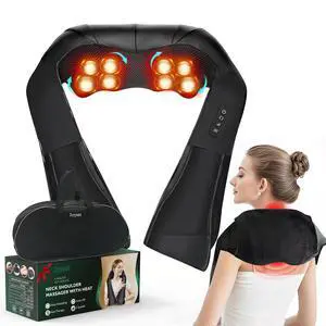 Shiatsu Neck and Back Massager with Heat,Shoulder Massager for Pain Relief Deep Tissue, 3D Kneading Massage with Cloth Cover,Carry Bag,Best Gifts for Men Women Parents Shiatsu Neck and Back Massager with Heat,Shoulder Massager for Pain Relief Deep Tissue, 3D Kneading Massage with Cloth Cover,Carry Bag,Best Gifts for Men Women Parents