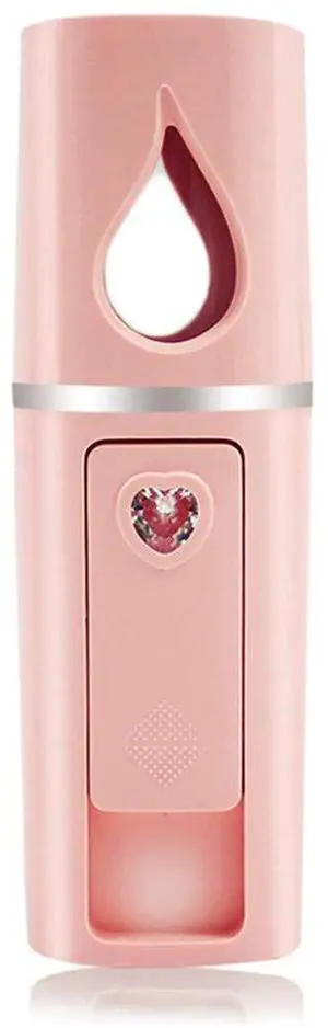 Portable Nano Facial Mister Mini Facial Steamer Atomization Eyelash Extensions with Mirror & 20ml Visual Water Tank (Pink) Portable Nano Facial Mister Mini Facial Steamer Atomization Eyelash Extensions with Mirror & 20ml Visual Water Tank (Pink)