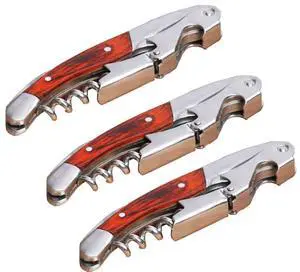 Professional Waiter Corkscrew Wine Key for Bartenders Set of 3,With Long Rosewood Handle Stainless Steel Handle Wine Opener for Bar Restaurant Waiters, Sommelier, Bartend (Long Wood 3 Packs) Professional Waiter Corkscrew Wine Key for Bartenders Set of 3,With Long Rosewood Handle Stainless Steel Handle Wine Opener for Bar Restaurant Waiters, Sommelier, Bartend (Long Wood 3 Packs)