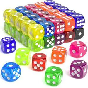 60 Pieces Dice Set, 16mm Standard Bulk 6 Sided Colored Dices for Board Games, Math Learning, Classroom, 10 Color, 6 Pieces of Each Color 60 Pieces Dice Set, 16mm Standard Bulk 6 Sided Colored Dices for Board Games, Math Learning, Classroom, 10 Color, 6 Pieces of Each Color