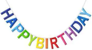 Pre-Strung Happy Birthday Banner NO DIY Happy Birthday Sign Reusable | Personalized Birthday Party Banner Birthday Hanging Decorations Photo Prop for Women Men Girl Boy (Rainbow) Pre-Strung Happy Birthday Banner NO DIY Happy Birthday Sign Reusable | Personalized Birthday Party Banner Birthday Hanging Decorations Photo Prop for Women Men Girl Boy (Rainbow)