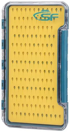 Slim Fly Fishing Box Thin Trout Flies Storage Box Plastic Clear Lid Yellow Silicone Waterproof Fly Fishing Box Large Slim Fly Fishing Box Thin Trout Flies Storage Box Plastic Clear Lid Yellow Silicone Waterproof Fly Fishing Box Large