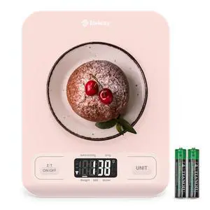 Food Kitchen Scale, Digital Grams and Ounces, Medium | Tare function, ideal for baking, weight loss, keto, meal prep, packages, liquids and jewelry, Pink Food Kitchen Scale, Digital Grams and Ounces, Medium | Tare function, ideal for baking, weight loss, keto, meal prep, packages, liquids and jewelry, Pink
