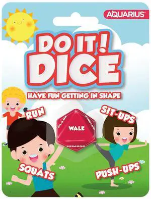 Do It Dice Fitness Game, Kids Exercise Activity Die with Push Ups, Sit Ups, Squats, Yoga & More, Ages 6+, Family Party Gift Do It Dice Fitness Game, Kids Exercise Activity Die with Push Ups, Sit Ups, Squats, Yoga & More, Ages 6+, Family Party Gift