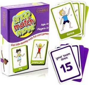 Exercise Cards for Kids, Play PE Games with 20 Exercises, 52 Cards | PE Teacher Must Haves, Solo or Group Play, Indoor Classroom Recess Games, Home School Therapy, Snap Memory Go Fish, Ages 4+ Exercise Cards for Kids, Play PE Games with 20 Exercises, 52 Cards | PE Teacher Must Haves, Solo or Group Play, Indoor Classroom Recess Games, Home School Therapy, Snap Memory Go Fish, Ages 4+