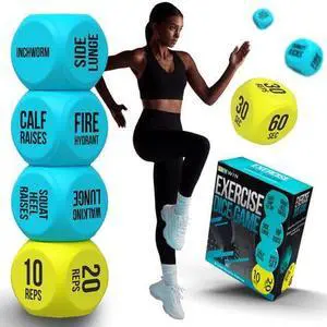 4 PCS Exercise Dice 6 Sided Foam Workout Dice for Teens & Adults, Fun Fitness Equipment for Solo or Group Classes, Home Gym Use Great Workout Equipment & Gifts for Gym Lovers (Blue) 4 PCS Exercise Dice 6 Sided Foam Workout Dice for Teens & Adults, Fun Fitness Equipment for Solo or Group Classes, Home Gym Use Great Workout Equipment & Gifts for Gym Lovers (Blue)