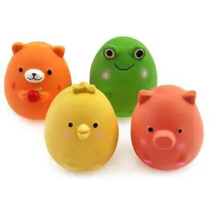 4PCS 2.4" Squeak Latex Puppy Toy Funny Animal Sets for Small Dog | Assorted Color Pet Interactive Play, Squeaky Fetch Toys,Soft Bouncy,Lightweight Indoor & Outdoor Plays 4PCS 2.4" Squeak Latex Puppy Toy Funny Animal Sets for Small Dog | Assorted Color Pet Interactive Play, Squeaky Fetch Toys,Soft Bouncy,Lightweight Indoor & Outdoor Plays