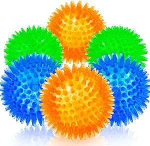 Squeaky Balls for Pet Small Puppy, 6 Pack TPR Fetch Spike Balls | Rubber 6 Pack Bright Colors Chew Teething Dog Toys, for Clean Teeth and Training, for Puppy Chew and Teething Squeaky Balls for Pet Small Puppy, 6 Pack TPR Fetch Spike Balls | Rubber 6 Pack Bright Colors Chew Teething Dog Toys, for Clean Teeth and Training, for Puppy Chew and Teething