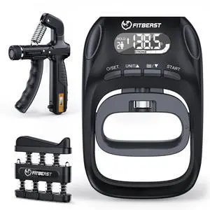 Grip Strength Trainer Kit, Digital Grip Strength Tester with Adjustable Hand Gripper Strengthener & Finger Exerciser, Track Progress for Fitness, Rehab & Strength Building (Advanced 3-in-1 Kit) Grip Strength Trainer Kit, Digital Grip Strength Tester with Adjustable Hand Gripper Strengthener & Finger Exerciser, Track Progress for Fitness, Rehab & Strength Building (Advanced 3-in-1 Kit)
