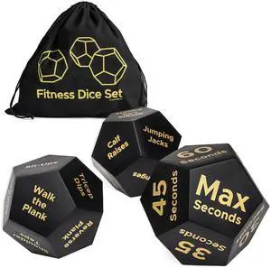 Exercise Dice & Workout Dice Set, 3 Pack 12-Sided, PE & Gym | Foam Fitness Dice for Kids, Teens and Adults, Solo or Group, 288 Workout Combos, Instructions and Bag, Gym Gift Exercise Dice & Workout Dice Set, 3 Pack 12-Sided, PE & Gym | Foam Fitness Dice for Kids, Teens and Adults, Solo or Group, 288 Workout Combos, Instructions and Bag, Gym Gift