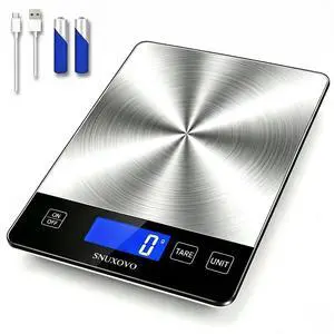 Food Scale, 33lb Digital Kitchen Scale for Cooking Baking | Stainless Steel Waterproof, 1g/0.05oz Precise Graduation, Grams and Ounces, Battery & USB Charging Food Scale, 33lb Digital Kitchen Scale for Cooking Baking | Stainless Steel Waterproof, 1g/0.05oz Precise Graduation, Grams and Ounces, Battery & USB Charging