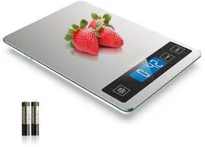 Food Scale 22lb Digital Kitchen Scale for Cooking Baking | 1g/0.1oz Precise Graduation, Backlit LCD, Tare Function, Weight Grams and oz, Easy Clean Stainless Steel and Tempered Glass Food Scale 22lb Digital Kitchen Scale for Cooking Baking | 1g/0.1oz Precise Graduation, Backlit LCD, Tare Function, Weight Grams and oz, Easy Clean Stainless Steel and Tempered Glass