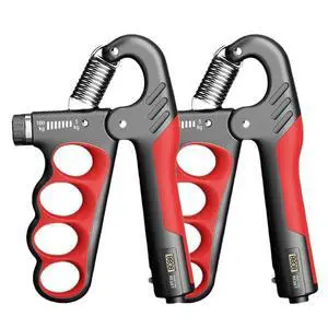 2PACK Grip Strength Trainer, 5-100KG (11-220 LB) Adjustable Resistance Forearm Hand Gripper Strengthener with Counter, Hand Wrist Exercise Workout Equipment for Home/Office Gym (Red) 2PACK Grip Strength Trainer, 5-100KG (11-220 LB) Adjustable Resistance Forearm Hand Gripper Strengthener with Counter, Hand Wrist Exercise Workout Equipment for Home/Office Gym (Red)