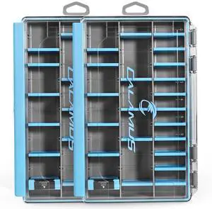 DryVault Waterproof Fishing Tackle Box, 3600 2 Pack | Sturdy Tackle Trays, Adjustable Dividers, Wear-Resistant, Durable Construction, Scale Marking, Terminal Tackle Storage DryVault Waterproof Fishing Tackle Box, 3600 2 Pack | Sturdy Tackle Trays, Adjustable Dividers, Wear-Resistant, Durable Construction, Scale Marking, Terminal Tackle Storage