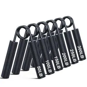 Grip Strength Trainer,Metal Hand Grip Strengthener Kit,Forearm Exerciser,Hand Gripper for Muscle Building and Hand Rehab Exercising- 4 Pack | Black Grip Strength Trainer,Metal Hand Grip Strengthener Kit,Forearm Exerciser,Hand Gripper for Muscle Building and Hand Rehab Exercising- 4 Pack | Black