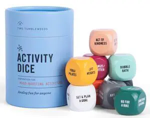 Mood-Boosting Activity Dice Set of 9 Dice | 54 Screen-free Activities Mindfulness & Wellness Gift for Adults, Teens, & Employees Therapy Office Must Haves Mood-Boosting Activity Dice Set of 9 Dice | 54 Screen-free Activities Mindfulness & Wellness Gift for Adults, Teens, & Employees Therapy Office Must Haves
