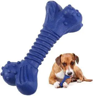 Dog Toys for Aggressive Chewers, Indestructible Chew Toys for Medium Large Dogs,Durable Rubber Dog Bones with Beef Flavor, Tough Dental Toy for Boredom Relief (Blue) Dog Toys for Aggressive Chewers, Indestructible Chew Toys for Medium Large Dogs,Durable Rubber Dog Bones with Beef Flavor, Tough Dental Toy for Boredom Relief (Blue)