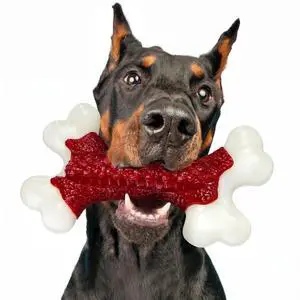 Tough Dog Chew Toys for Aggressive Chewers 20-90lbs, Beef Flavored | Ultra-Hard Solid Super Chewer Nylon Dog Bones for Medium Large Breeds, Long-Lasting, Durable, Eases Boredom, Dishwasher Safe Tough Dog Chew Toys for Aggressive Chewers 20-90lbs, Beef Flavored | Ultra-Hard Solid Super Chewer Nylon Dog Bones for Medium Large Breeds, Long-Lasting, Durable, Eases Boredom, Dishwasher Safe