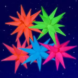 Glow in The Dark Party Supplies, 5 Pcs Neon Explosion Star Balloons | Neon Party Decorations, DIY Neon Balloon with 12 point Cone Balloons for Birthday Wedding Graduation Glow in The Dark Party Supplies, 5 Pcs Neon Explosion Star Balloons | Neon Party Decorations, DIY Neon Balloon with 12 point Cone Balloons for Birthday Wedding Graduation