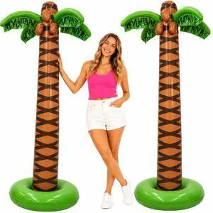 2 Pack Giant Inflatable Palm Trees 6 Ft Tall - Palm Tree Blow Up for Tropical Seaside Inflate Trees Party Decorations, Summer Beach Tree Party, Beach Decoration Plant Birthday Supplies 2 Pack Giant Inflatable Palm Trees 6 Ft Tall - Palm Tree Blow Up for Tropical Seaside Inflate Trees Party Decorations, Summer Beach Tree Party, Beach Decoration Plant Birthday Supplies