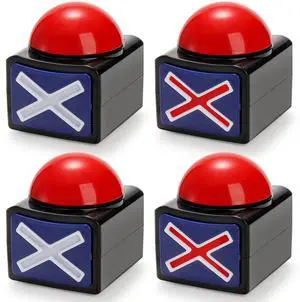 4 Pack Game Answer Buzzers, Light-Up Sound Buzzers for Quiz Trivia, Party Contest Buzzer Alarm Buttons, Interactive Response Device for Family Game Night, Adult Group Activities 4 Pack Game Answer Buzzers, Light-Up Sound Buzzers for Quiz Trivia, Party Contest Buzzer Alarm Buttons, Interactive Response Device for Family Game Night, Adult Group Activities