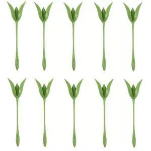 Set of 10 rose napkin holders, origami flower tools, made of ABS, green, suitable for romantic wedding table settings and party decorations Set of 10 rose napkin holders, origami flower tools, made of ABS, green, suitable for romantic wedding table settings and party decorations