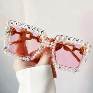 Birthday Glasses Oversized Square Happy Birthday Sunglasses Glasses for Women Girls Party Gifts Accessories Party Favors (Square) Birthday Glasses Oversized Square Happy Birthday Sunglasses Glasses for Women Girls Party Gifts Accessories Party Favors (Square)