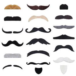 60 Pcs Fake Mustaches Self Adhesive, 20 Designs for Costume Party | Self Adhesive Novelty Hairy Beard Costume Facial Hair, for Party Supplies, Decorations, Suitable for All Ages 60 Pcs Fake Mustaches Self Adhesive, 20 Designs for Costume Party | Self Adhesive Novelty Hairy Beard Costume Facial Hair, for Party Supplies, Decorations, Suitable for All Ages