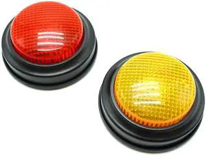 2-Pack Buzzers for Trivia Games, Answer Buzzers for Classroom, Family Feud Jeopardy Buzzer, Game Buzzers with Lights and Sound for Classroom 2-Pack Buzzers for Trivia Games, Answer Buzzers for Classroom, Family Feud Jeopardy Buzzer, Game Buzzers with Lights and Sound for Classroom