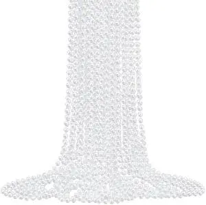 12 Pcs Faux Pearl Necklaces Bulk, Long White 1920s Party Costume Jewelry | White Faux Pearl Necklaces for Flapper Costumes, Great Gatsby Parties, Weddings, Bridal Showers and Tea Parties, 33in 12 Pcs Faux Pearl Necklaces Bulk, Long White 1920s Party Costume Jewelry | White Faux Pearl Necklaces for Flapper Costumes, Great Gatsby Parties, Weddings, Bridal Showers and Tea Parties, 33in