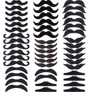 48 Pcs Fake Mustaches Self Adhesive Stickers for Halloween Party | Novelty Moustache, French Pirate Detective, Men Women Beard Costume, Masquerade Photo Booth Props, Christmas Mexican Fiesta 48 Pcs Fake Mustaches Self Adhesive Stickers for Halloween Party | Novelty Moustache, French Pirate Detective, Men Women Beard Costume, Masquerade Photo Booth Props, Christmas Mexican Fiesta